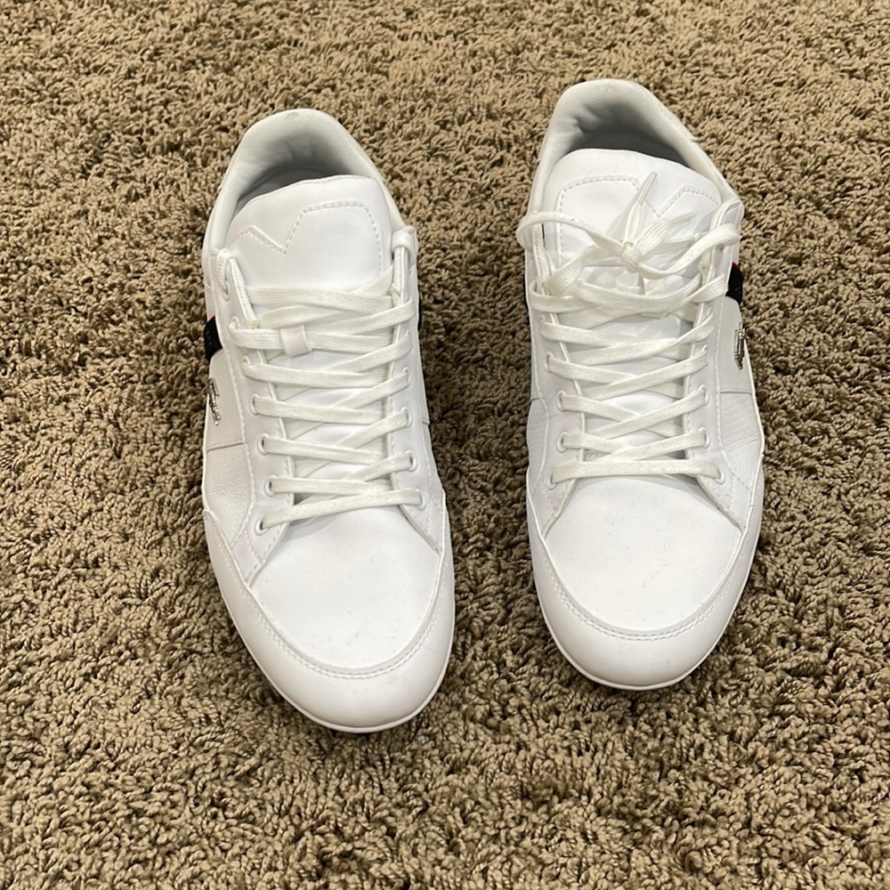 Lacoste white tennis shoes